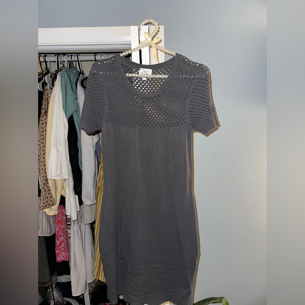 Milly Charcoal Knit Top